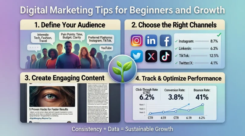 digital marketing tips for beginners and growth