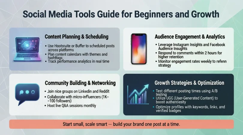 social media tools guide for beginners and growth